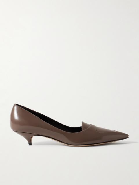 Viv Glossed-leather Pumps