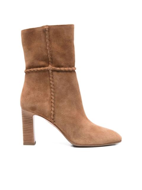 85mm braided heeled boots