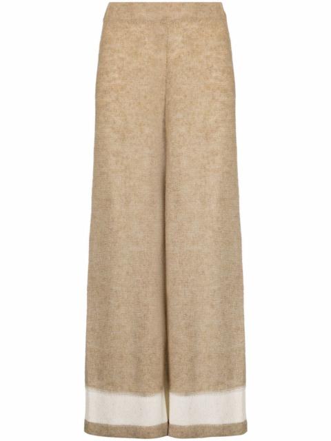 wide-leg knitted trousers