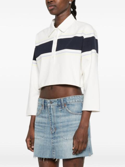 stripe-detail polo top