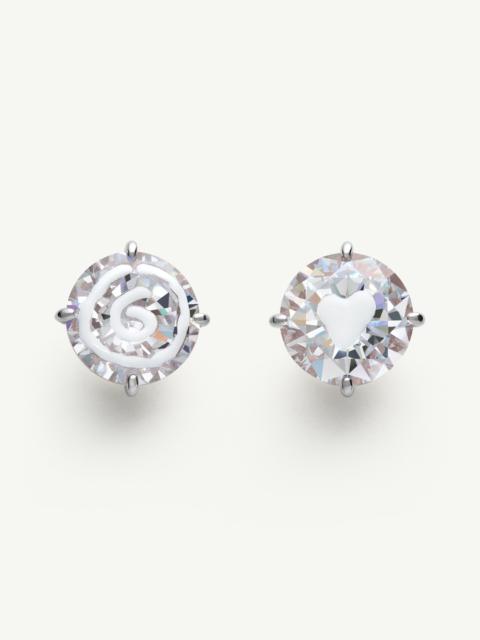 White paint earrings