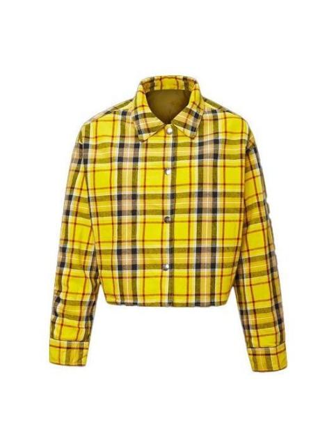 (WMNS) Converse Reversible Plaid Shirt Jacket 'Yellow' 10019436-A03