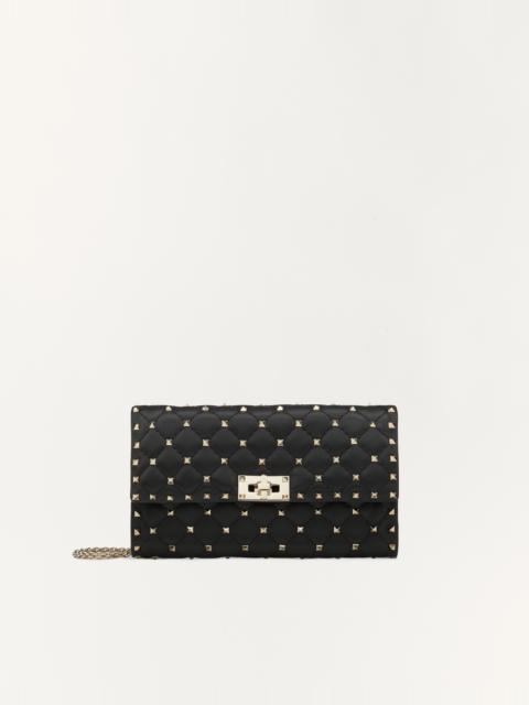 ROCKSTUD SPIKE NAPPA LEATHER CROSSBODY CLUTCH BAG