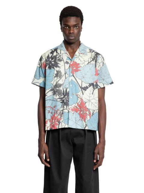 Leaf Print Cotton Poplin Shirt