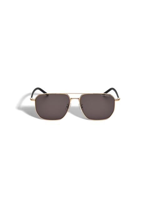 Squared Sunglasses with Gold Coloured Metal Frame