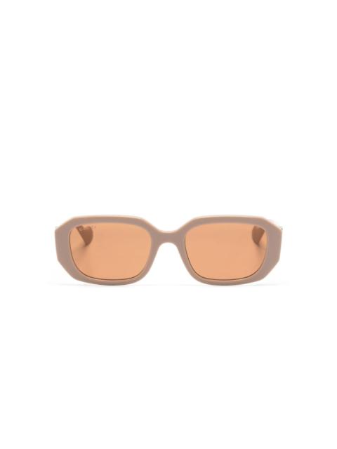 Double-G geometric-frame sunglasses