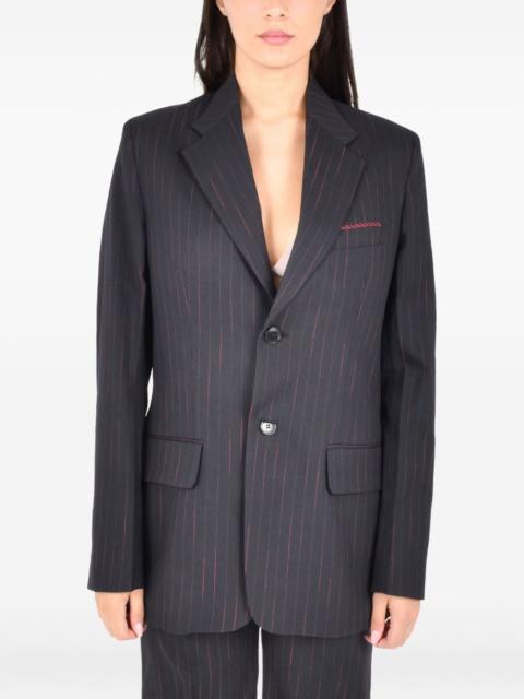 single-breasted pinstripe blazer