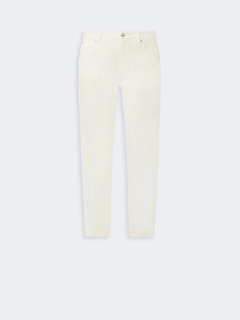 Slim-fit stretch cotton trousers - WHITE