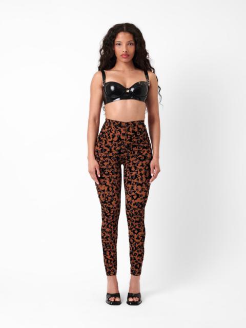 KNOCKOUT LEGGINGS BROWN LEOPARD PRINT