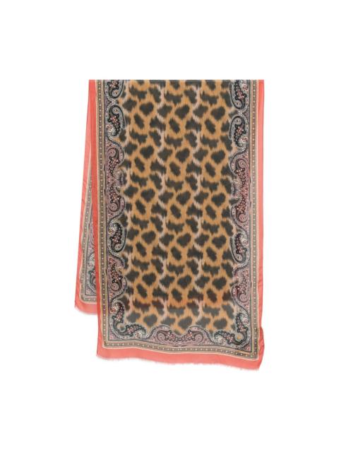 animal-paisley-print scarf