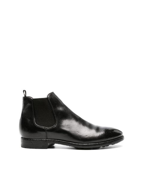 polished leather Chelsea boots