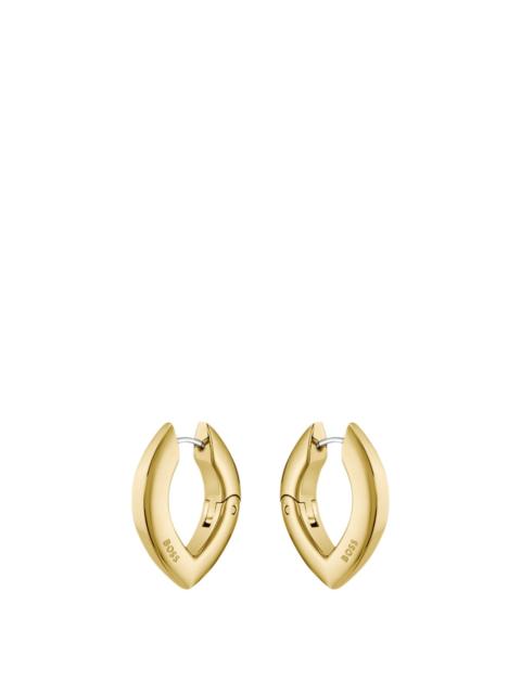 GOLD-TONE EARRINGS WITH PETAL SHAPE