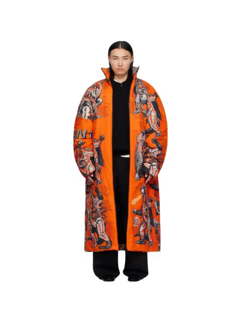Orange Padded Lowdown Coat