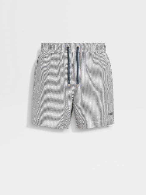 STRIPED SWIM TRUNKS