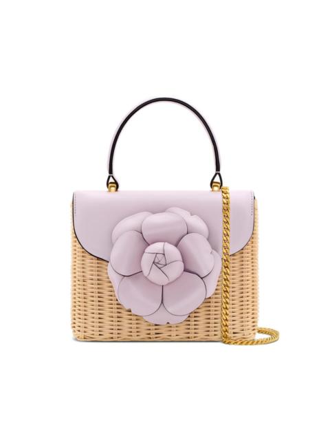 mini TRO flower-appliqué tote bag