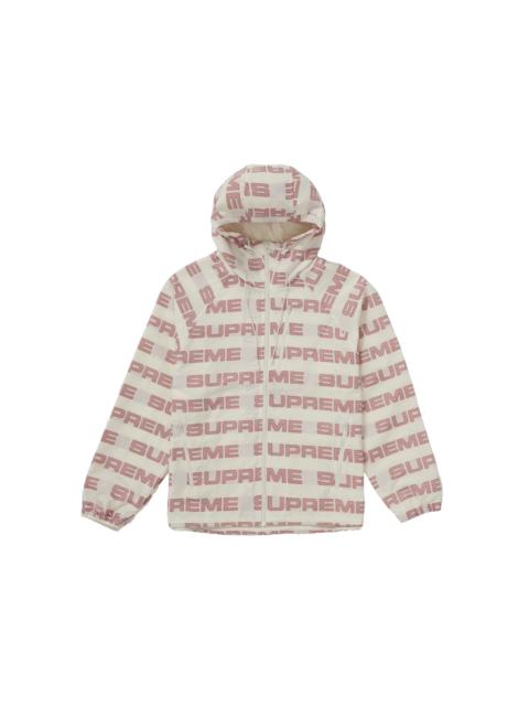 Supreme Logo Ripstop Hooded Track Jacket Natural