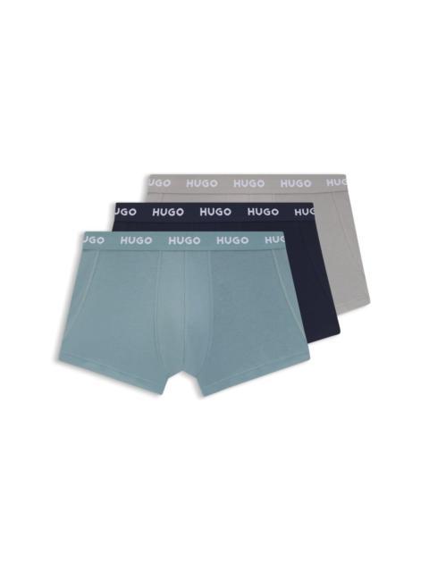THREE-PACK TRUNKS WITH JACQUARD LOGO WAISTBAND