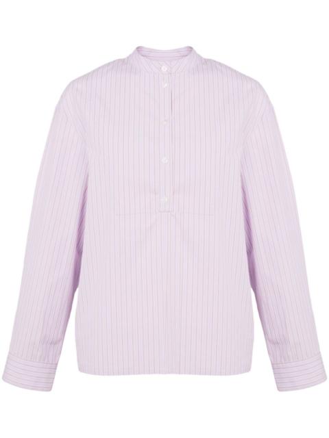 striped cotton poplin blouse