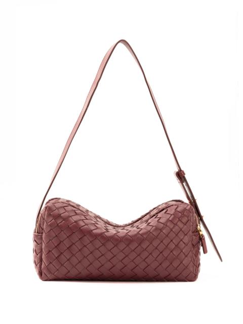 Trousse Woven Leather Burgundy
