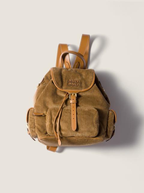 Corduroy backpack