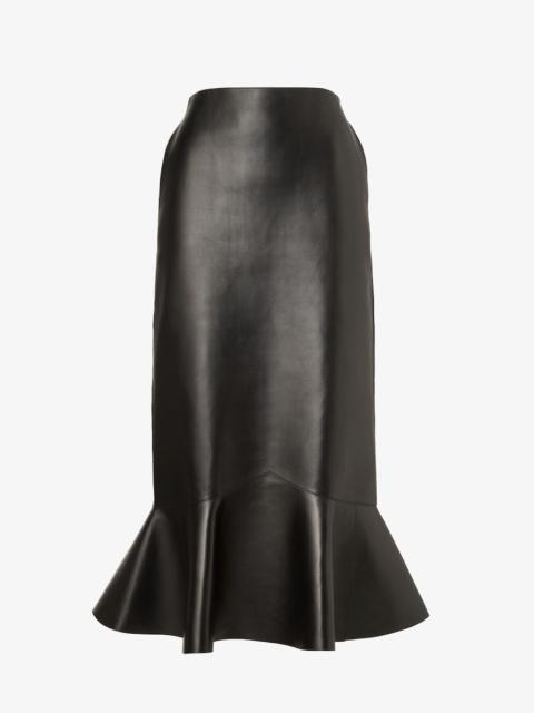 Skirt Black nappa leather skirt
