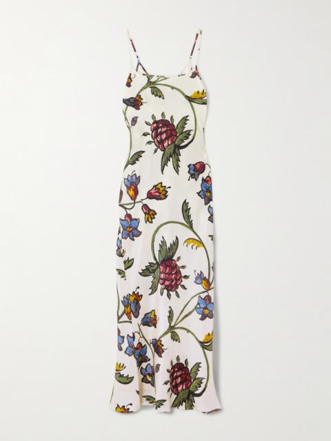 Willow Floral-print Silk-twill Maxi Dress