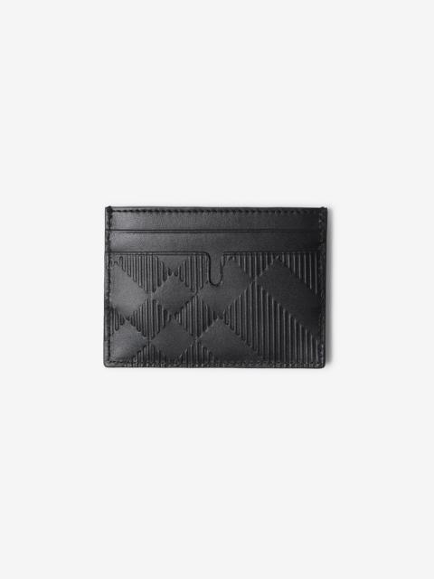 Check Leather Card Case