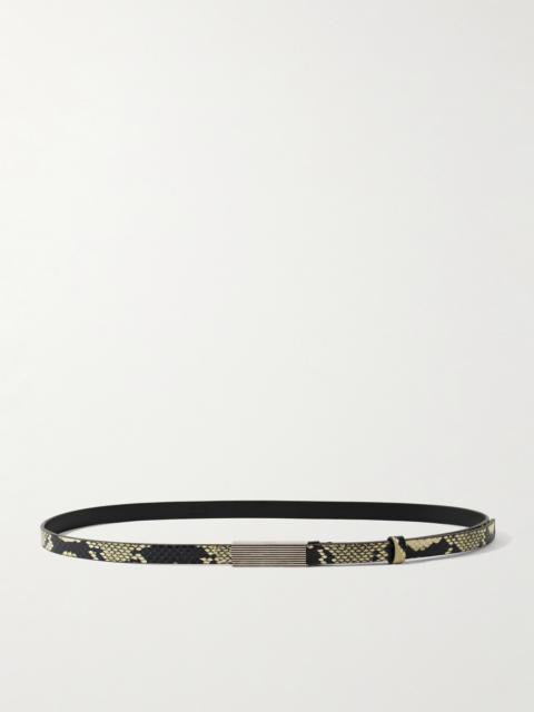 Empire Snake-effect Leather Belt
