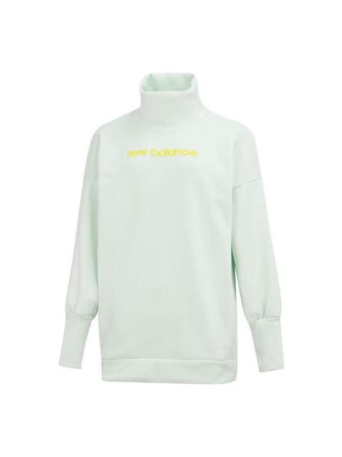 (WMNS) New Balance High Collar Pullover 'Lime Green' WT13110-WES
