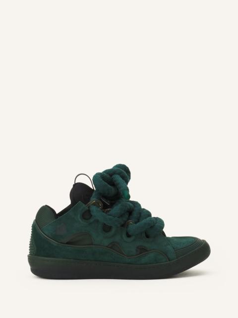 CURB SNEAKERS IN LEATHER WITH SNAKE LACES