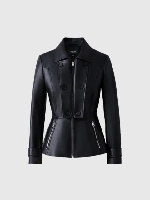 BARBARA Fitted Lamb Leather Jacket