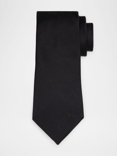 Men's Diagonal Ribbed Silk Tie