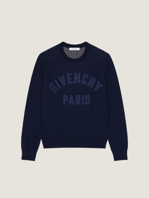 SWEATER IN COTTON KNIT WITH GIVENCHY PARIS EMBROIDERY