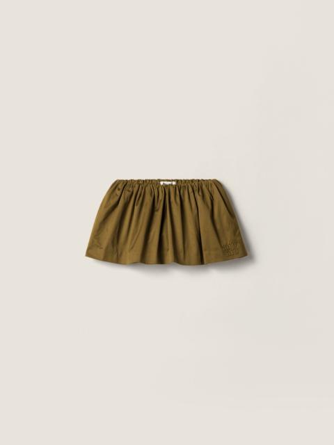 Satin cotton miniskirt