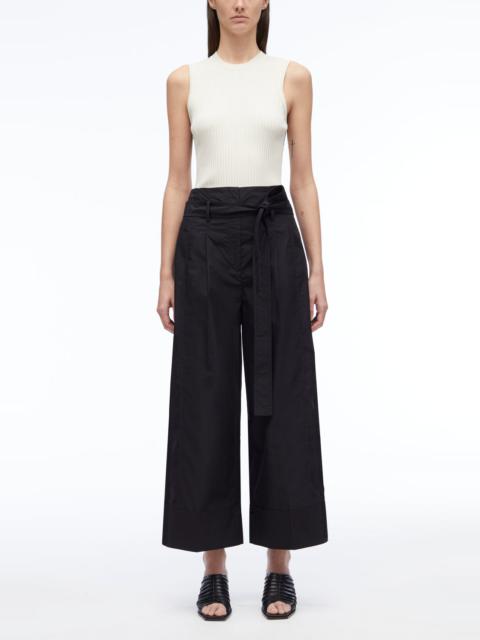 Poplin Wide Leg Pant