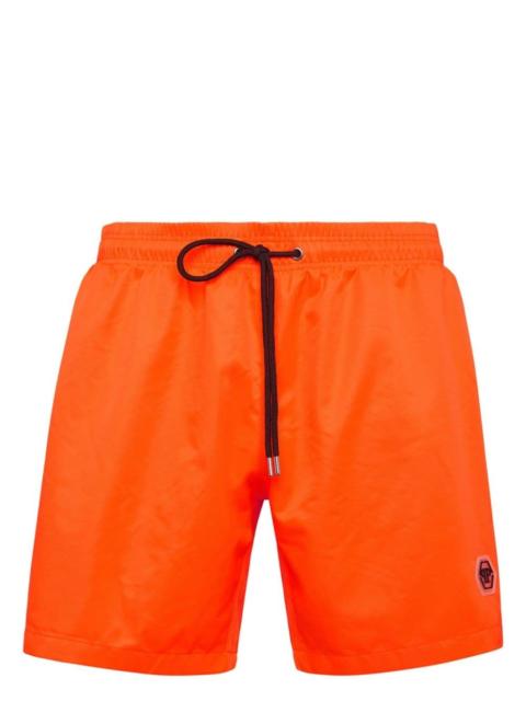 appliqué-logo swim shorts
