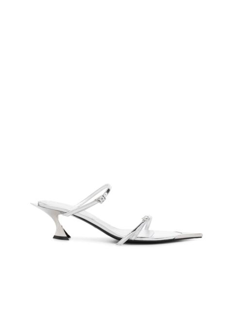 50mm metallic leather sandals
