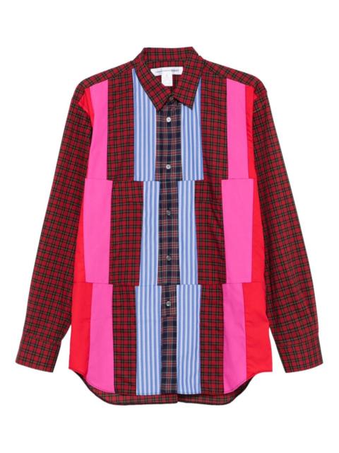 patchwork plaid shirt