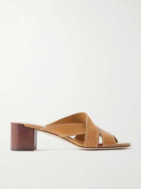 Suede And Leather Mules