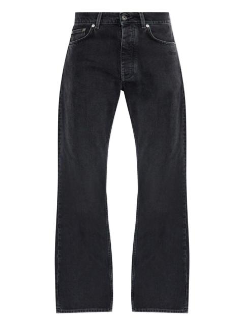 logo-embroidered jeans