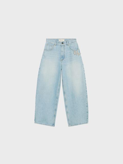 BALLOON JEANS WITH METAL PINS