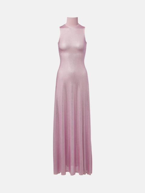 Ruched sequined maxi dress