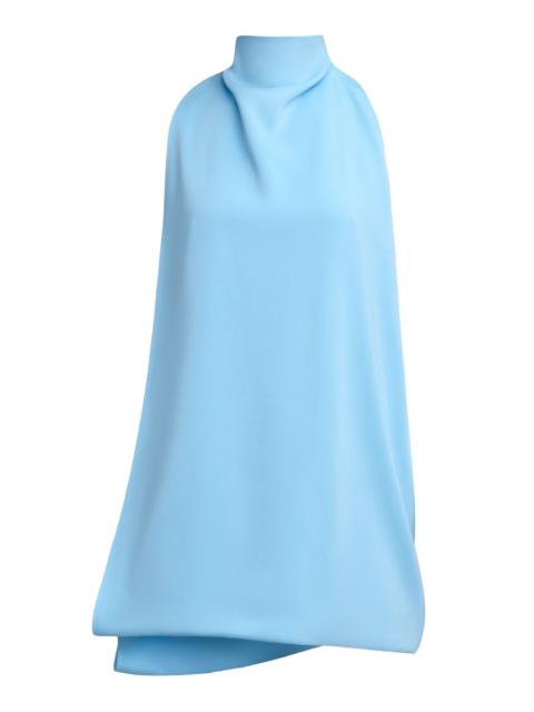 Folded Stretch-Cady Sleeveless Top blue