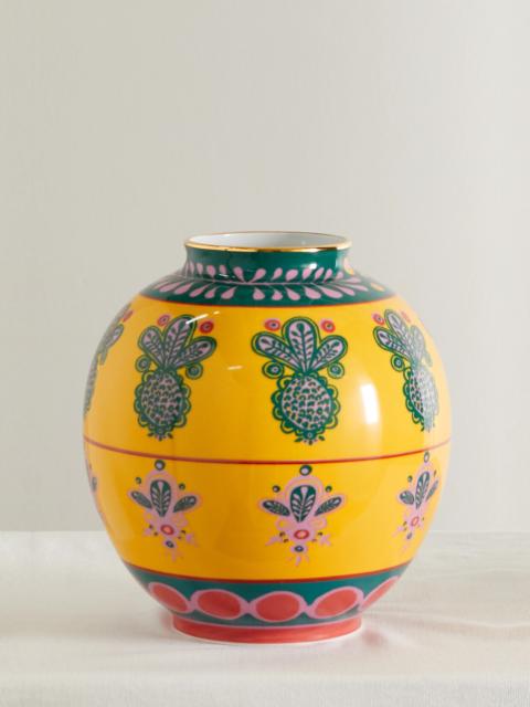 Bubble Gold-plated Porcelain Vase