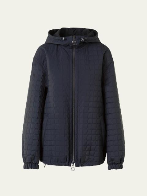 Davis Trapezoid Quilted Techno Taffeta Parka Jacket