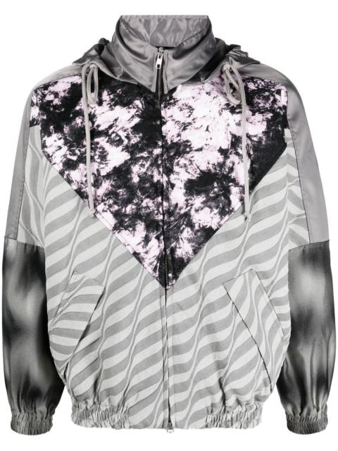 graphic-print hooded jacket