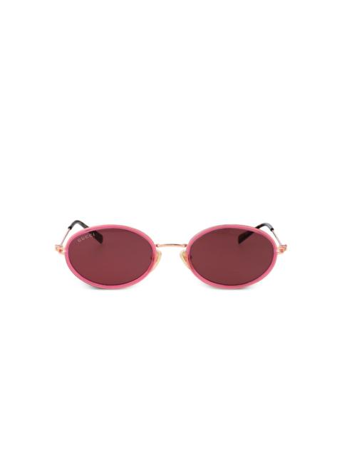 oval-frame sunglasses
