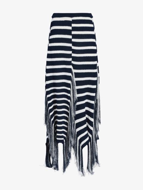 Yves Skirt in Stripe Fringed Knit