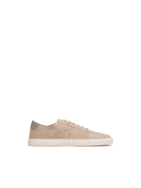 suede heel tab sneakers