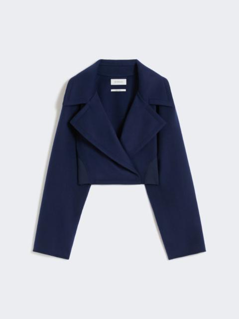 Short pure wool outerwear - ultramarine